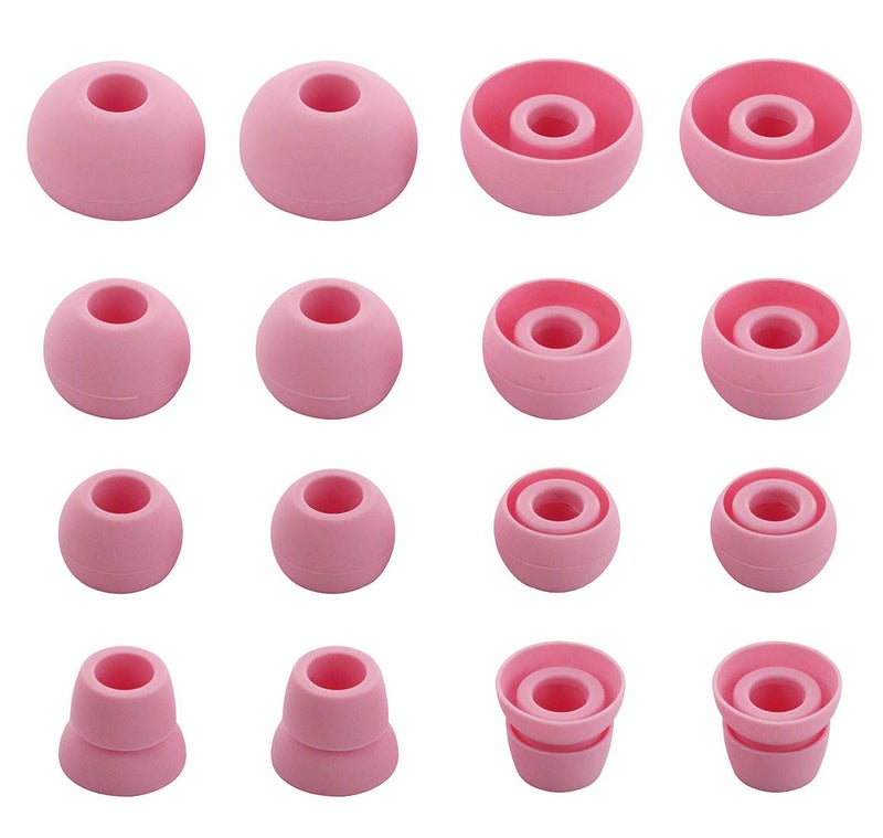 ALXCD Ear Tips for Powerbeats3 Earphone, SML 3 Sizes 6 Pair Earbud Tips & 2 Pair Double Flange Silicone Replacement Ear Tip Cushion, Fit for Beats Powerbeats 3 PB 3 [8 Pair](POP Violet) - Image 1